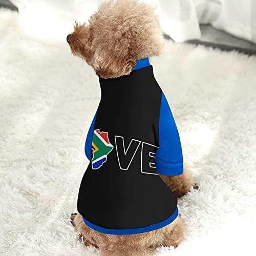 Smiješne zvijezde ljubav Južna Afrika tiskanje kućnih ljubimaca s kombinezonom pulovera s rukom za pse mačke s dizajnom