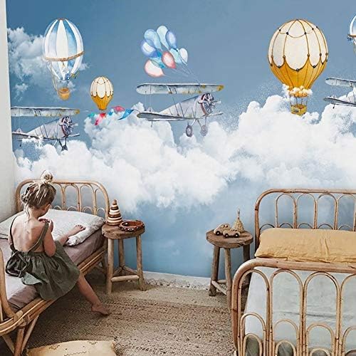 Wangc 3D crtani zidni zidni pozadina za djecu soba vrući zrak plakat dječja soba Dječak djevojčica spavaća soba zidni papir 157x110in
