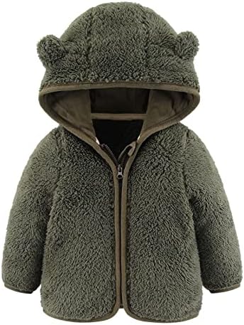 Pamučno novorođenčet za bebe djevojčice Dječaci jakna medvjeda uši s kapuljačama vanjska odjeća Zipper Topli fleke Zimski kaput Down