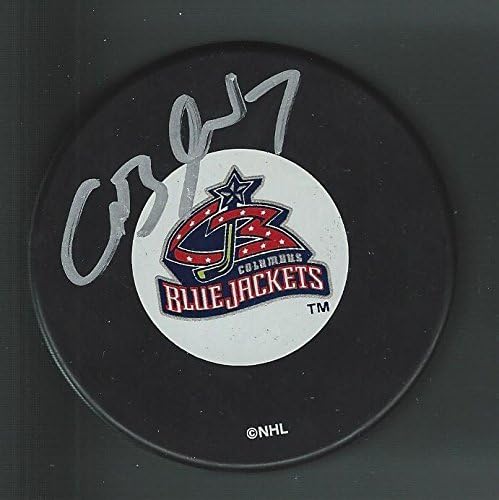 Gilbert Brule potpisao je pak s originalnim logotipom Columbus Blue Jackets - NHL Pakovi s autogramima