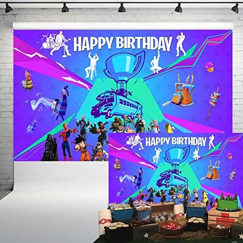 Pozadina za rođendansku zabavu banner za zabavu za video igre ukrasi za zabave za djecu i odrasle Pozadina poster za tortu 5 93 Ft
