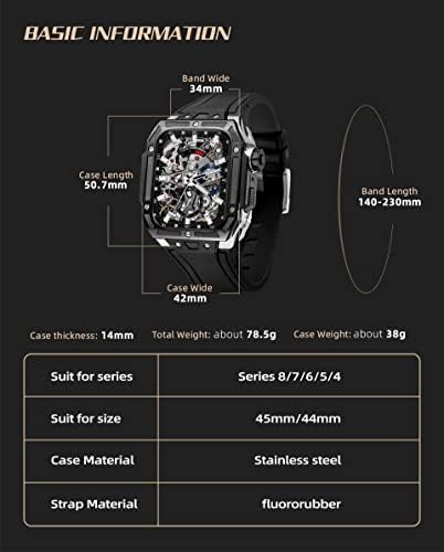 FOUNCY silikonski pojas za Apple Watch remen 44 mm narukvica ， Opuštena zaštitna futrola za ogrebotine ， za IWatch 6 5 4 SE Series