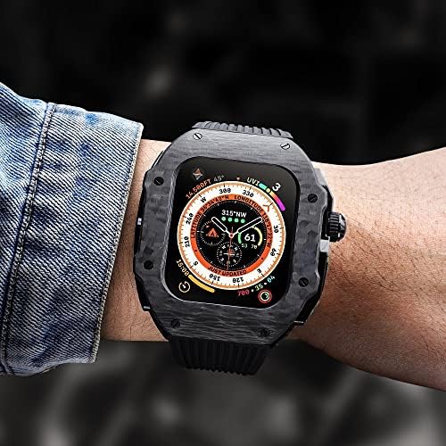 Bholsa modifikacija mod kompleta za Apple Watch Ultra 49 mm zaštitnika od ugljičnih vlakana za zaštitnicu silikonskog pojasa za IWatch