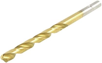 X-DREE 4,3 mm promjera ravna bušilica Zlatni ton Ton Twist BIL (Broca de de de 4,3 mm de dipamettro con vástago recto en tono dorado