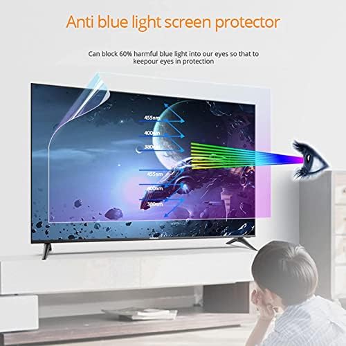 WZGLOD 65 -inčni TV zaslonski zaštitnik, antiplavi zaslonski zaslon protiv plavog svjetla zaslon protiv zaslona za ublažavanje zaslona
