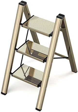 Ljestve s 3 stepenice Aluminijska sklopiva stolica za stepenice sa širokom protukliznom izdržljivom pedalom prijenosna lagana višenamjenska