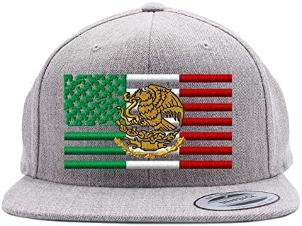 Meksički američka zastava kombinirana šešir 6089 Yupoong Snapback šešir. Us Meksiko zastava kombinirani šešir
