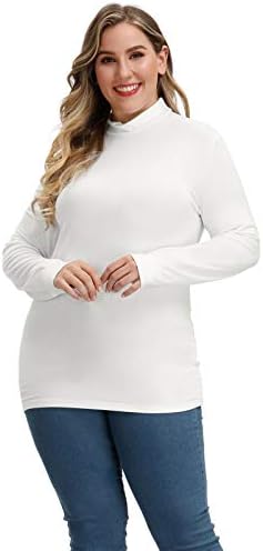 Žene plus veličine dugih rukava rugao vrat lagani pulover tanke majice