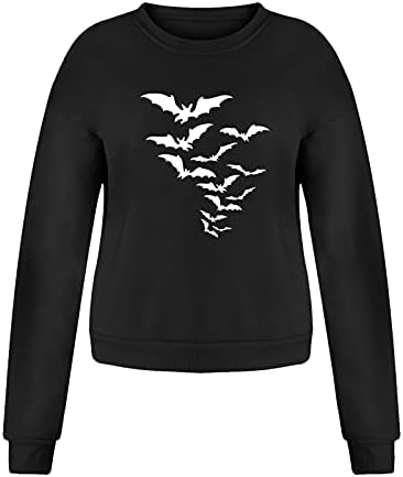 Zdfer dukserica za žene Halloween tiskane tunike pulover pulovera dugih rukava pulover majice casual labavi vrhovi