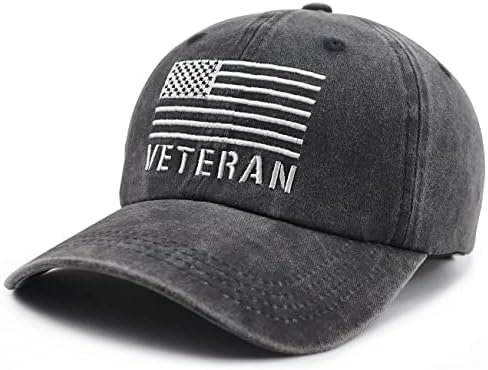 Američka zastava veteranski šešir za muškarce i žene, zabavna podesiva bejzbolska kapa s vezom u stilu američke vojske