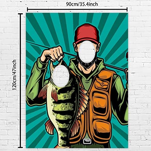 Ribar banner Pozadina Pozadina pretvarajte se da igrate igru za zabavu rekviziti za foto kabinu otišli u ribolov Fischer tema riba