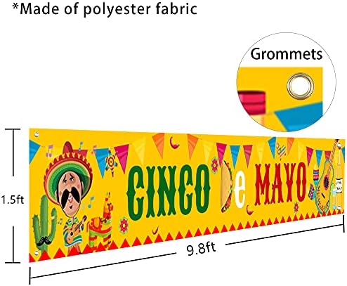 Veliki banner, ukras za meksičku Fiestu, ukras za rođendansku zabavu s meksičkom tematikom, banner za zabavu za bebe