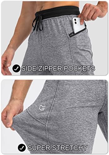 G Postupne muške jogger hlače s džepovima s patentnim zatvaračem Slim Joggers za muškarce Atletske trenirke za vježbanje, trčanje,