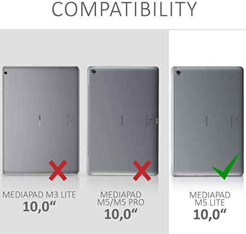 KWMobile futrola kompatibilna s Huawei MediaPad M5 Lite 10 Case - meki poklopac zaštitnika TPU -a za tablet - crno