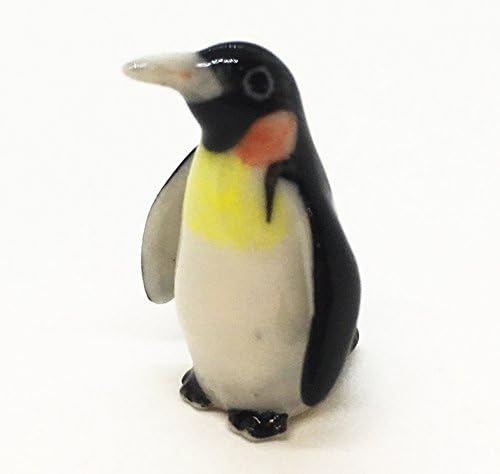 WitnyStore ¾ Tiny King Penguin keramička figurica - Kolekcionarska repluirana životinjska replika porculanska umjetnost - minijaturni