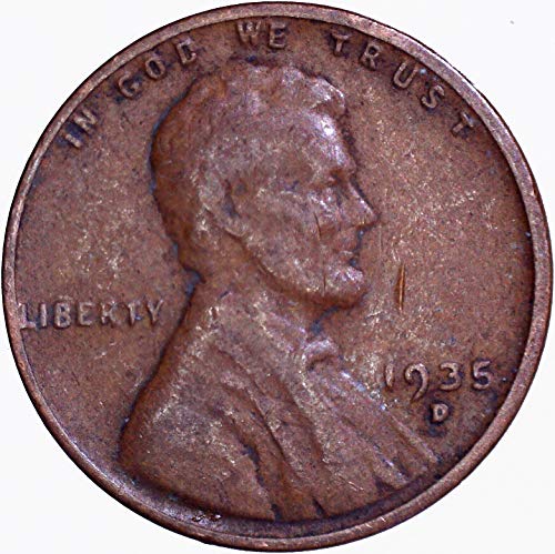 1935. D Lincoln pšenica Cent 1c vrlo fino