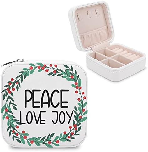 Mir ljubavi Joy božićni nakit kutija Cvjetni vijenac PU Small prijenosna kućica Organizator za odmor Organizator zaslon Kutija za prstenove,