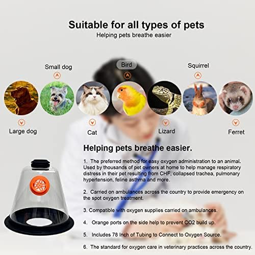Preporučeni [za veterinare] set maski za spašavanje za terapiju kisikom za pse ili mačke, može se koristiti za razne životinje