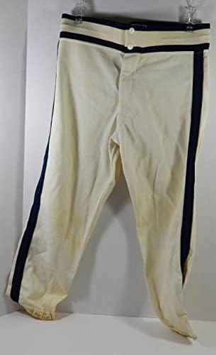 1984. Houston Astros Vern Ruhle 48 IGRA KORIŠTENE bijele hlače 35-24 DP25299 - Igra korištena MLB hlače