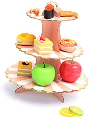 Luxshiny svadbena torta Stalks vjenčanja ukrasna ladice Cupcake Cupcake držač zaslon Cupcake Ferris kotač desert stalak za tri razine