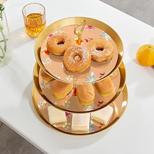 3 slojeva za deserte stalak za cupcake voćni tanjur plastika za posluživanje zaslona za vjenčanje rođendanski tuš čajanke ukrasi okrugle,