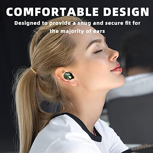 Fadachy bežični uši, Bluetooth 5.3 u ušnim slušalicama ugrađeni mikrofon, hifi stereo zvuk, futrola za punjenje LCD-a, slušalice za
