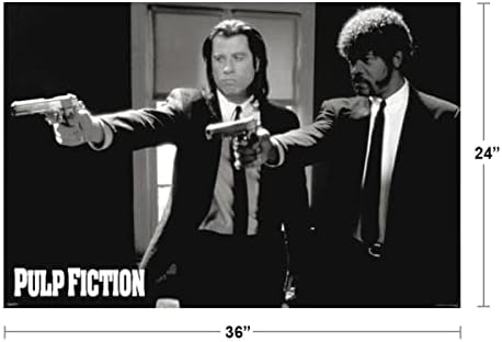 Pyramid America Pulp Fiction Duo Guns John Travolta Samuel Jackson Tarantino Comedy Crime Film Film Cool Wall Dekor Art Print plakat