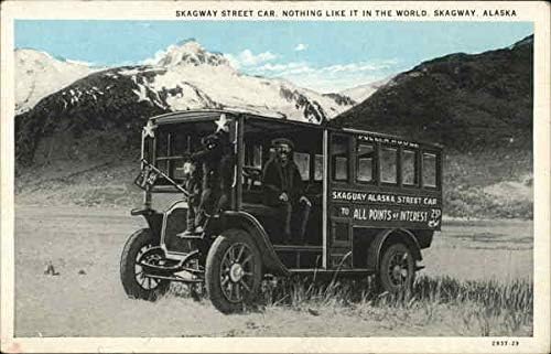 Automobil Skagway Street. Ništa slično u svijetu Skagway, Aljaska AK Originalna antička razglednica