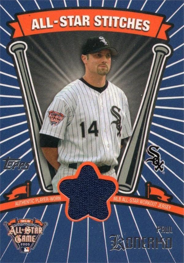 Paul Konerko igrač istrošen Jersey Patch Baseball Card 2005 Topps All Star Stitches ASRPK - MLB igra korištena dresova