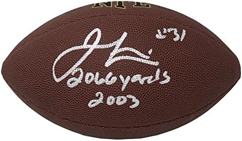 Jamal Lewis potpisao je Wilson Super Grip u punoj veličini NFL nogomet s 2.066 YDS 2003 - Autografirani nogomet