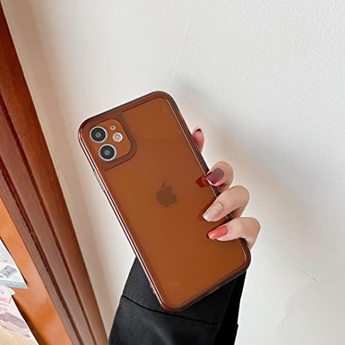 Ztofera futrola za iPhone 11 6,1 inč, čist mekani silikonski odbojnik Zaštitni retro retro u boji prozirna futrola otporna na udarce