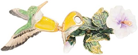 Hummingbird na cvijeću kristalno nakit od nakita s nakitom ptičje kovčeve figurice darovi