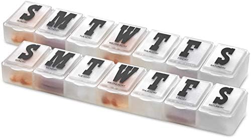 Tjedni organizator tableta - pakiranje od 2 tablete-planer za odvajanje tableta i vitamina za svaki tjedan, dnevni podsjetnik za lijekove