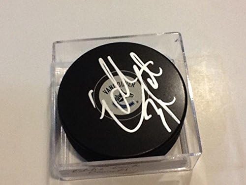 Eddie lack potpisao je hokejaški pak Vancouver Canucks s autogramom e-pošte-NHL Pakovi s autogramima