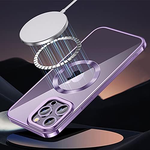 Hyuekoko kompatibilan s iPhoneom 14 Pro Max magnetskom vrtložnom futrolom, Plating Bling Slatki futrola s Magsafe za žene djevojke