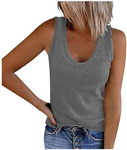 Ladies Tank Top Summer Slim Classic Basic Basic Bealevess prsluk casual pulover majice