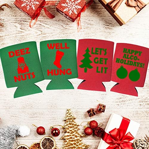 Božićni hladnjaci - Smiješan odmor može hladnije pakiranje od 4 - alkoholni poklon za božićnu zabavu, bijeli slon ili čarapa