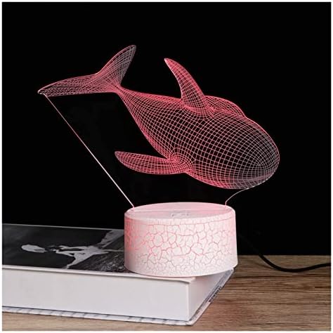 Lampe 3d iluzijska svjetiljka LED kitova noćna lagana lampica za čajne igračke za životinje Promjena senzora za dodir stol stolna svjetiljka