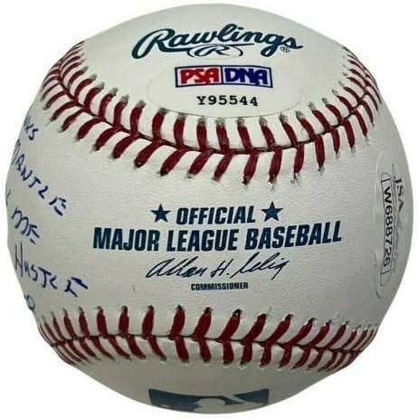 Pete Rose potpisao je bejzbol Hvala Mickey Mantle što me je imenovao Charlie Hustle PSA - Autografirani bejzbol