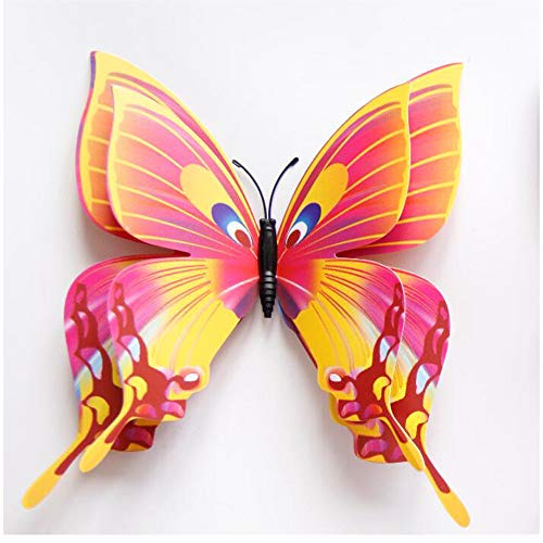 Wociaosmd 3D Leptir Naljepnica na zidu Magnet za hladnjak soba Dekor Dječje naljepnica oblog 12шт