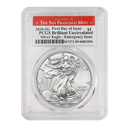 2020. 1 oz American Silver Eagle Brilliant necirkuliran od Coinfolio $ 1 Bu PCGS