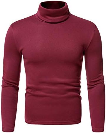 Xxbr muški casual tank fit kornjača majice dugih rukava Osnovni pulover toplinski rublje vrhove kornjače za muškarce