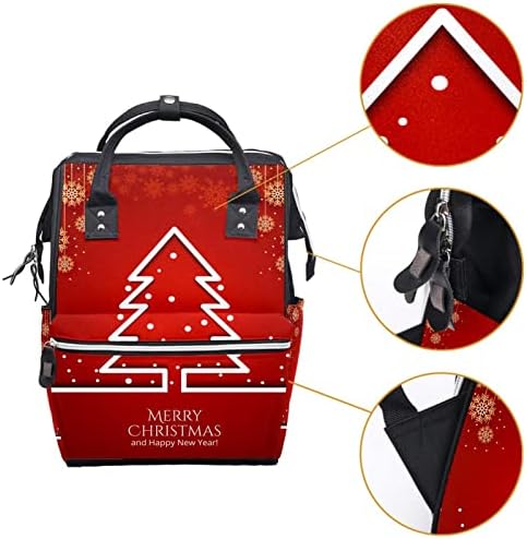 Crveno božićno drvce pelena ruksak bebe pelene pelene vrećice za presvlačenje multi funkcije velikog kapaciteta