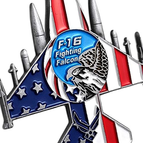 ASMILEINDEEP Sjedinjene Države Air Force Challenge Coin F-16 borba protiv Falcon Vojne kovanice za zrakoplovstvo