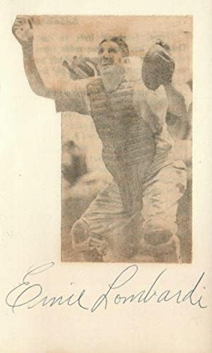 Ernie Lombardi Baseball Hof potpisao je 3x5 s JSA CoA - Autografirani bejzbol