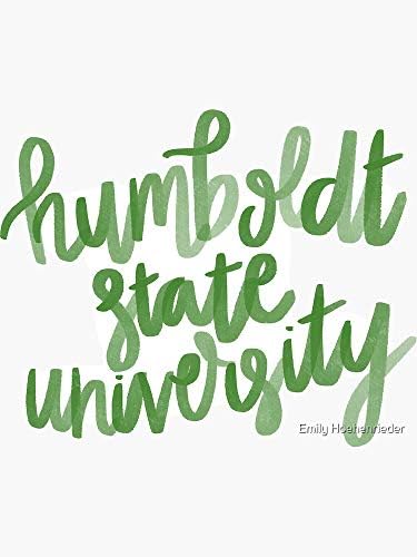 Naljepnica Državnog sveučilišta Humboldt-grafička naljepnica-Naljepnice za boce s vodom, prijenosno računalo, skateboard, vodootporne
