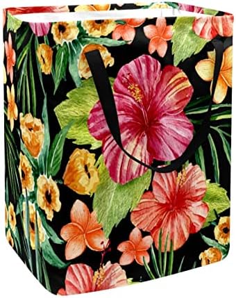 Sklopiva tropska cvjetna košara za rublje 60 litara vodootporna košara za rublje košara za pranje odjeće igračke za pohranu spavaonica