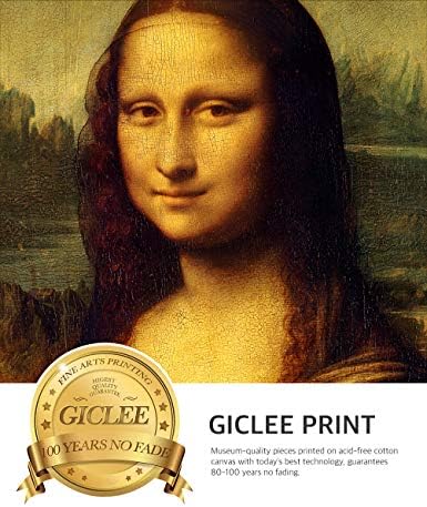Decorarts - Mona Lisa Leonarda Davinci. Svjetske klasične reprodukcije umjetnosti. Giclee Print s odgovarajućim umjetničkim okvirom,