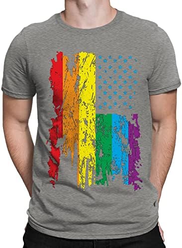 Patriotske košulje za muškarce ljeto šarene majice s kratkim rukavima o vratu američke zastave tiskane majice vrhove lagane