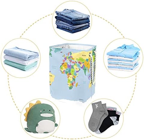 Prevelika košara za rublje Karta svijeta sklopive košare za rublje čvrsta kanta za pranje rublja organizacija za pohranu odjeće za